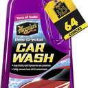 Meguiar's Deep Crystal Car Wash - Car Wash Shampoo that Cleans Paint, Enhances Gloss, and Preserves Wax Protection, pH Balanced Car Wash Soap with Excellent Foaming Action, 64 Oz