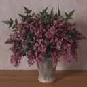 Juxdp 6 Pcs Artificial Nandina Berry Stem for Vase - 17" Realistic Faux Berry Spray, Fake Plant Branches with Stems for DIY Bouquet, Shower, Farmhouse, Mantel, Home Decor (Dusty Plum)