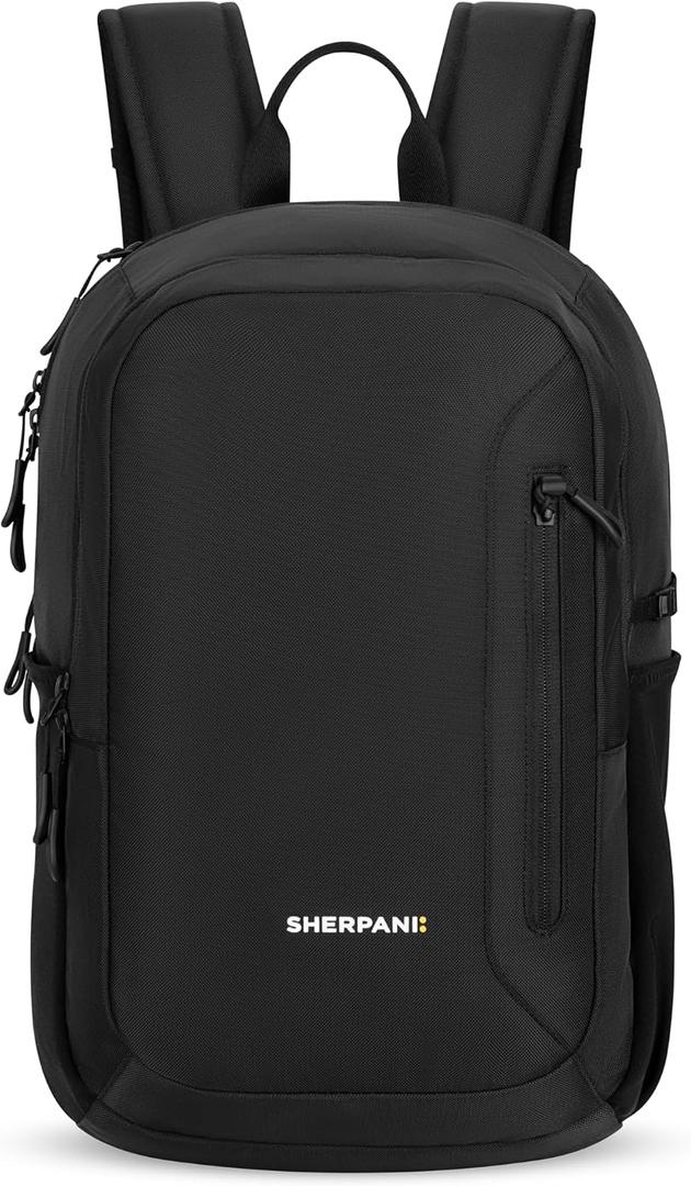 Sherpani Getaway, Casual Daypack Backpacks, Laptop Backpack, 22L Travel Backpack for Men Women, Travel Gift, Fits 15'' Laptop, RFID Protection (Raven), One Size