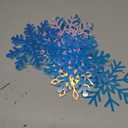 Snowflake Cutouts Winter Bulletin Board Decorations Wonderland Paper Cutouts Christmas Blue Silver Wall Decals with Glue Points for Classroom Home Holiday Winter Party Supplies
