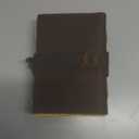 Small Vintage Leather Journal - 4" x 6" book of spell Handmade Leather Bound Vintage notebook- Mini Book of Shadows Journal asethetic Travelers Scrapbook Pocket Sketchbook Leather - Lock Closure - 200 Pages- Rustic Brown Color - christmas gift for Women & Men