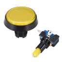 Uxcell Game Push Button 60mm Round 12V LED Illuminated Push Button Switch with Micro Switch for Arcade Video Games Yellow 2pcs