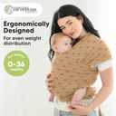 KeaBabies Baby Wrap Carrier - All in 1 Original Baby Carrier Newborn to Toddler Sling, Easy to Wear, Hands Free Bonding, Lightweight, Breathable Infant Wraps (Rainbow)
