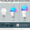 Linkind Smart Light Bulbs, 1600LM (100W Equivalent) Smart Bulb, Compatible with Alexa, RGBTW Color Changing Bulb Music Sync, 2.4GHz Wi-Fi & Bluetooth, LED Alexa Light Bulbs 14W, A21 E26, 6Pack