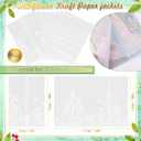 50 Pack Wildflower Vellum Jackets for 5x7 Invitations Pre-Folded Translucent Invitation Wraps with Dandelion Design Wedding, Baby Shower, Birthday Envelopes