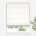 LazBlinds Cordless Roman Shades for Windows, Light Filtering Thermal Insulated Window Blinds, Lightweight Fabric Blinds for Indoor Windows, 26" W x 60" H, Ivory