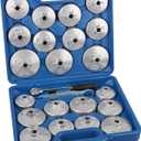 DAYUAN 23pcs Aluminum Alloy Cup Type Oil Filter Cap Wrench Socket Removal Tool Set 1/2" dr. with a Storage Case