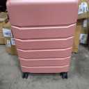 Sweetcrispy 24 Inch Checked Luggage, Suitcase with Spinner Wheels
Expandable, ABS Hard Shell, Lightweight, Rolling, Smooth, TSA Lock, Business Trips and Daily Vacations, Pink
