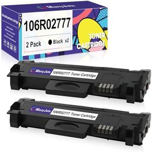 ManyJets 106R02777 Compatible Toner Cartridge Replacement for Xerox 106R02777 Black Toner Cartridge, Work with Xerox WorkCentre 3215 3215NI 3225 3225DNI Phaser 3260 3260DI 3260DNI 3052 (Black, 2-Pack)