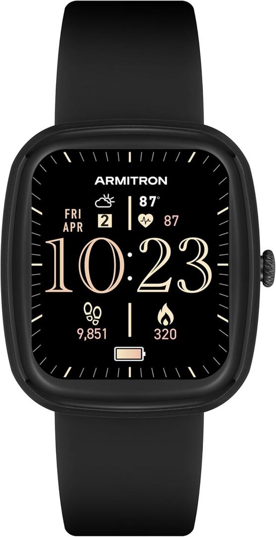 Armitron Connect Lunar Smartwatch, Health and Fitness Tracker, Sport Modes, Water Resistant and More (Black)