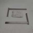 NearMoon Hand Towel Holder with Balanced Marble Base, SUS304 Stainless Steel Stand Towel Ring L Shape Hand Towel Rack Free-Standing Towel Bar for Bathroom Kitchen Countertop(Double Rod Brushed Nickel)