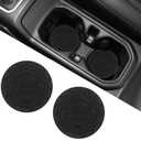 6 x 2PCS Auto Car Truck SUV Cup Holder Mat for Jeep Wrangler JL JK JLU&Gladiator JT Accessories, Silicone Cup Inserts Interior Mats(Black)