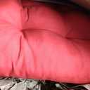 Tufted High Back Chair Cushions Set of 2, 42''x21'' Outdoor Seat and Back Chairs Cushions for Patio Furniture, Water Resistant Patio Tufted Replacement Cushion Rocking Seat Pads with Ties (Red)