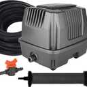 AquaMiracle All-in-One Koi Pond Aerator for Outdoor Ponds, Pond Air Pump Pond Aeration System with Self-Sinking Airline Flow Control Rubber Air Diffuser