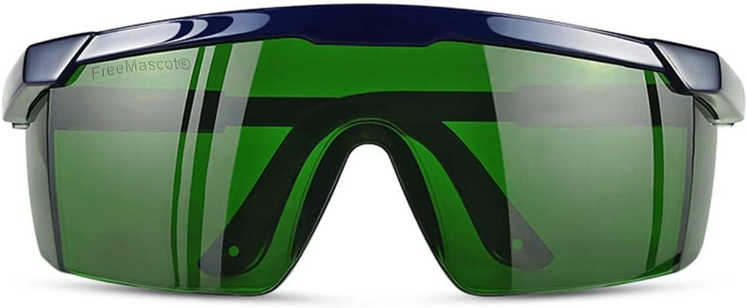 2 x FreeMascot IPL 200nm-2000nm Laser Safety Glasses for Laser Hair Removal Treatment and Laser Cosmetology Operator Eye Protection with Case (Green)