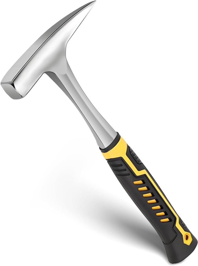 Tinner's Hammer, 18oz Sheet Metal Hammer Tools, Hvac Tool Tinners Hammer with Forged Steel Construction and Shock Reduction Grip, Sheet Metal Hammers, Welding and Chipping Hammer