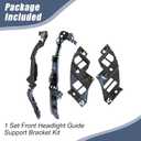 XQSMWF Front Headlight Guide Support Bracket Set Left & Right Side Compatible with Volkswagen Golf GTI MK6 2009-2013 Cabriolet 2012-2016, Replace 5K0807228A 5K0807572 5K0807571 5K0807227A