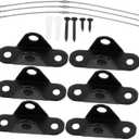 Anti-Reversal Device for Furniture Safety 6Pcs Furniture Anchors to Secure Cabinets and Dressers Earthquake Straps for Baby Proofing Synthesis Material Black (4X1.9X1.3CM)