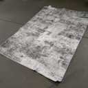 Living Room Area Rugs - 5x7 Abstract Large Soft Indoor Washable Rug Neutral Modern Low Pile Carpet for Bedroom Dining Room Farmhouse Home Office - Grey