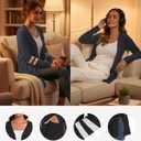 Lightweight Cardigan for Women Long Sleeve Sweater Office (XXXL)