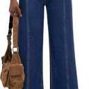 Womens Wide Leg Jeans High Waisted Baggy Jean Fashion Stretch Jeans for Women Trendy Slim Butt Lift Jean Pant (XL)