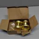 Goldenwarm Gold Dummy Door Knobs, Round Ball Brushed Gold Individual Door Knobs for Closet and Bifold - Single Side Zinc Alloy (2 Pieces) (1 Pack)