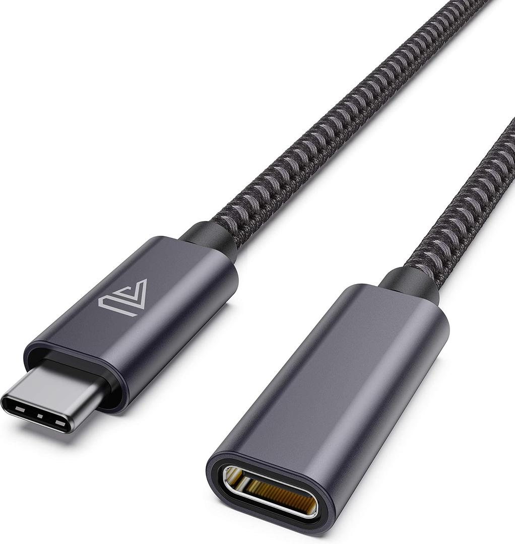 USB C Extension Cable (20Gbps/240W/3.3Ft), Faracent USB 3.2 Type C 3.1 Male to Female Extension Charging & Sync for iPhone 16 15 Pixel PSVR2 MacBook Air Pro/New iPad Dell XPS Surface Book and More (Grey)