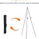 Amazon Basics Easel Display Stand, Instant Floor Poster, Lightweight, Collapsible and Portable with Tripod Base, Black Steel (supports 5 pounds)