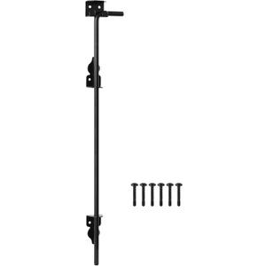 36" Heavy Duty Cane Bolt Gate Drop Rod for Wood Fence, Steel Drop Bolts Cane Bolt Hardware for Wooden Gater and Holding Doors, Black Finish