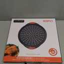 NutriChef 13-Inch Nonstick Pizza Tray - Round Carbon Steel Non-Stick Pizza Pan with Perforated Holes, Premium Bakeware Pizza Screen with Silicone Grip Handles, Dishwasher Safe - NCBPIZ1