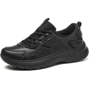 Non Slip Work Shoes Women Food Service-Lightweight and Comfortable Suitable for Restaurants and Crew Work (7.5, Black)