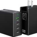 Phone Charger, 100W 4-Port Fast Compact Foldable USB C Charger Block