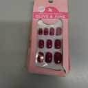 Olive & June Classic Super Stick Mani Press On Nails | Extra Short Squoval | No Glue Needed | 32 Tab Nails in 16 Sizes | Non-Toxic Tabs Easy On-Off Non-Damaging Real Look | 7-Day Wear |Mulberry Maroon