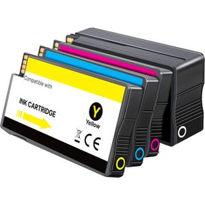 923 Ink Cartridges for HP Printers Compatible for HP 923 Ink Cartridges HP923 for HP Officejet Pro 8130e 8120e 8135e 8139e 8120e 8125e Printers (4 Pack 923 Ink Black Cyan Magenta Yellow Without Chip)