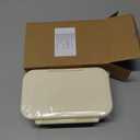 Stainless Steel Lunch Box, Leak-Proof Metal Bento Box with Adjustable Divider, Lunch Container for School Office Picnics & Travel, Microwave-Safe, White