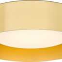 AUTELO 5CCT LED Ceiling Light, 12" Gold Flush Mount Ceiling Light with Frosted Glass in Gold Metal Finish for Bedroom, C3336-29 BRZ LED