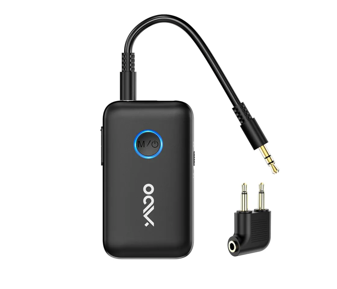 YMOO Bluetooth 5.3 Transmitter Receiver for TV/Airplane, Supports 2 Headphones/Speaker with AptX Adaptive & Low Latency, 3.5mm Jack Aux HiFi Stereo Wireless Audio Adapter for Flight, Travel, Planes
Amazon's Choice