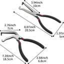 2Pcs Electrical Disconnect Pliers for Cars, Electrical Connector Removal Pliers Automotive Fuel Line Disconnect Repair Tool Set for Fuel Injectors, Sensors (Black)