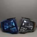 2009 2010 2011 2012 2013 2014 Ford F150 Pickup Headlight Assembly for 09 10 11 12 13 14 Ford F150 Clear Lens Black Housing with Amber Reflector Headlamp Replacement Left and Right Pair