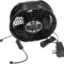 Coolerguys 7" (172mm x 152mm x 51mm) 12v Waterproof Fan with Power Supply