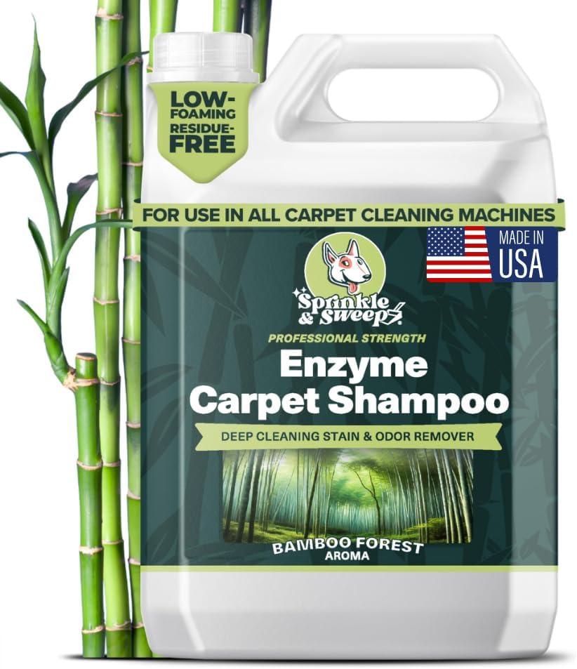 Sprinkle & Sweep Enzyme Carpet Cleaner - Enzyme Carpet Shampoo (64oz) - Carpet Cleaner Solution to Eliminate Tough Stains & Neutralize Odors - Removes Dog, Cat, All Pets Urine- Use with All Machines (64 Fl Oz (Pack of 1))