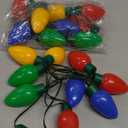 QZYL 2 Pack Christmas Light Necklace, Colorful Christmas Accessories, 9 LED Bulbs Light Up Necklace with 3 Flash Modes, Ugly Sweater Lights for Xmas New Year Party Favor Supplies Accessories