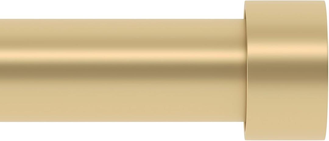 Gold Extra Long Curtain Rod 30 to 240 inch, Heavy Duty Curtain Rods for Windows with Modern End Caps, 1 inch Drapery Rods Set for Outdoor Patio, Adjustable Curtain Rod for Room, Gold