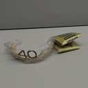 40th Birthday Crown and Sash for Women, 40 Tiara Headband, Black Gold 40th Birthday Decorations Gifts Favors for Female Friends Sister Daughter Wife Mom