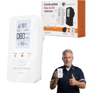 2026 NEW 4-in-1 Indoor Status Display, HD Screen, Plug-in Environment Information Device for Home, RV and Hotel (1 White)