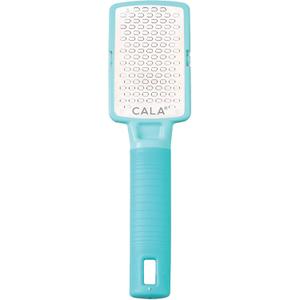 CALA Silky Glide Pro Callus Remover Foot File (Aqua), Stainless Steel Micro-File with Wide Surface for Wet or Dry Skin, Soft Grip Handle for Comfort & Control, Reusable Travel Tool