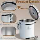 Coffee Grinds Container-750 ml (25 oz) Airtight Stainless Steel Jar with Bamboo Spoons Lids Coffee Grinds Holder