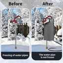 Outdoor Faucet Covers Freeze Heat Protector for Winter & Summer Reusable Insulated Waterproof Spigot Covers for Garden Lawn Faucets Sprinkler Systems and Yard Hydrant,25H x 13.5W,Grey