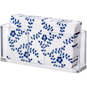 Amazing Abby Acrylic Guest Towel Napkin Holder (8.5"x4.5"), Plastic Napkin Dispenser with Non-Slip Pads, Clear Napkin Stand, Great for Kitchen Counter, Dining Table, Bathroom Vanity, and More
