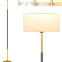 Feijidengshi Mid Century Modern Floor Lamp for Living Room, Dimmable Tall Lamp with 3 Color Temperature Dimmable LED Bulb, Cordless Pole Lamp for Bedroom, Reading Lamps Floor Standing